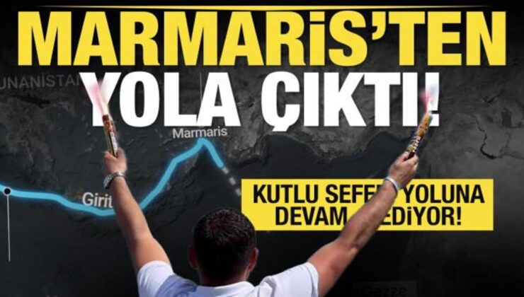 Global Sumud filosu Marmaris’ten Gazze’ye doğru yola çıktı