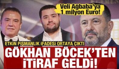 Gökhan Böcek etkin pişmanlık ifadesinde anlattı: Veli Ağbaba’ya 1 milyon Euro verdim!