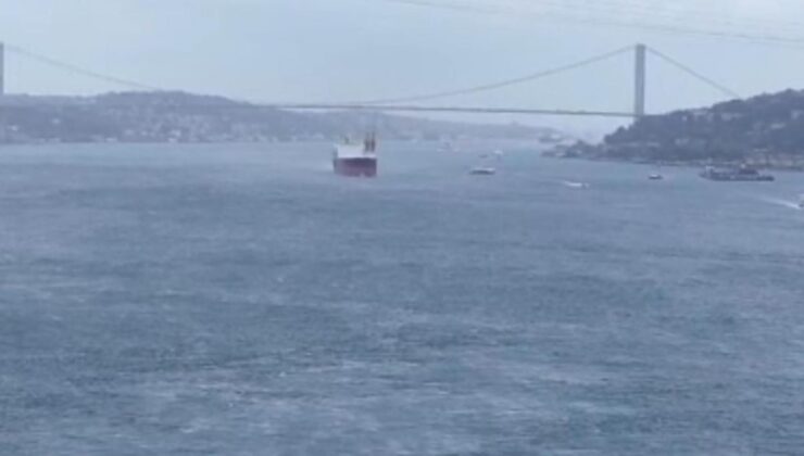 İstanbul Boğazı’nda gemi arızası! Çift yönlü trafik durduruldu