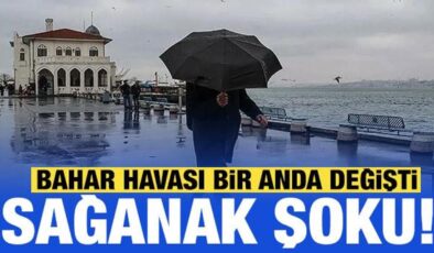 İstanbul’da bahar havası bir anda sağanağa döndü: Trafikte zor anlar…