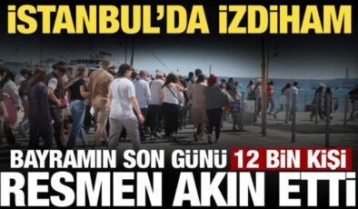 İstanbul’da bayramın son günü izdiham: 12 bin kişi akın etti! Metrelerce kuyruk…