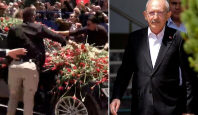 Kemal Kılıçdaroğlu, CHP Genel Merkezi’nde karanfillerle karşılandı