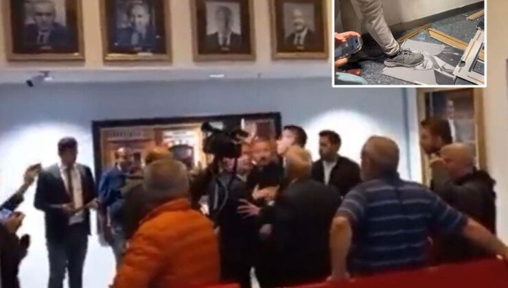 Kılıçdaroğlu’nun CHP Genel Merkezi’ndeki fotoğrafı indirildi, ayaklar altına alındı