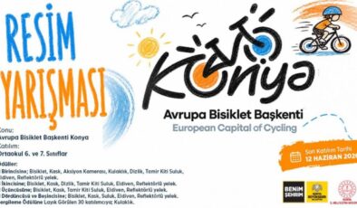 Konya Büyükşehir’den öğrenciler için Avrupa bisiklet başkenti Konya temalı resim yarışması