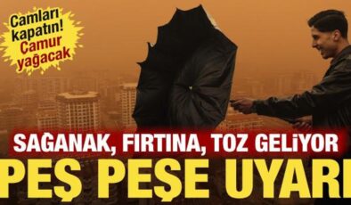Meteoroloji alarm verdi: Kuvvetli sağanak, fırtına ve toz geliyor! Resmen çamur yağacak
