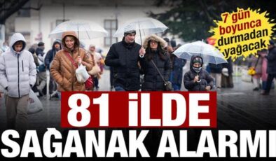 Meteoroloji alarm verdi! Türkiye’ye 7 gün boyunca sağanak geliyor