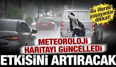 Meteoroloji haritayı güncelledi: Sağanak ve fırtına birçok ili vuracak
