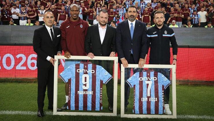 Nwakaeme ve Visca son kez… Trabzonspor’dan iki futbolcuya plaketli veda