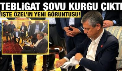 Özgür Özel’in CHP Genel Merkezi’ndeki tebligat şovu kurgu çıktı!