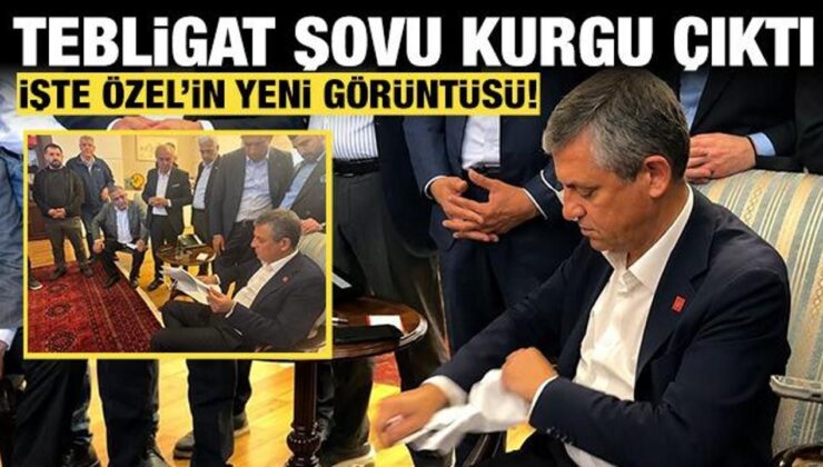 Özgür Özel’in CHP Genel Merkezi’ndeki tebligat şovu kurgu çıktı!
