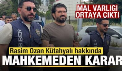 Rasim Ozan Kütahyalı hakkında mahkemeden karar! Mal varlığı ortaya çıktı