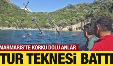 Son dakika: Marmaris’te tur teknesi battı!