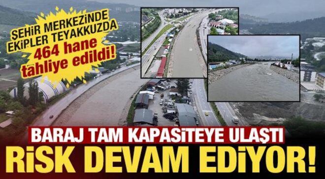 Taşkın riski devam ediyor: Baraj yüzde 100’e ulaştı! 464 hane tahliye edildi