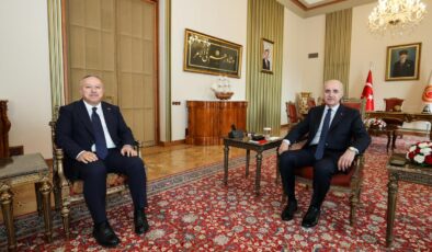 TBMM Başkanı Kurtulmuş, Emniyet Genel Müdürü Fidan’ı kabul etti