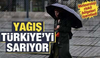 Yağış Türkiye’yi sarıyor! Meteoroloji yeni harita paylaştı