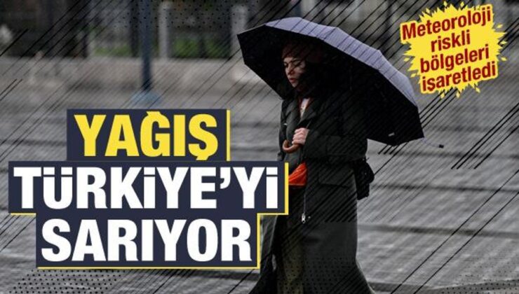 Yağış Türkiye’yi sarıyor! Meteoroloji yeni harita paylaştı