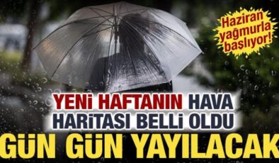 Yeni haftanın haritası belli oldu! Meteoroloji’den sağanak alarmı: Gün gün yayılacak