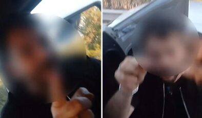 Emniyet şeridini gasbetti, kendisini uyaran sürücüyü "Valiyi arattırma bana" diyerek tehdit etti