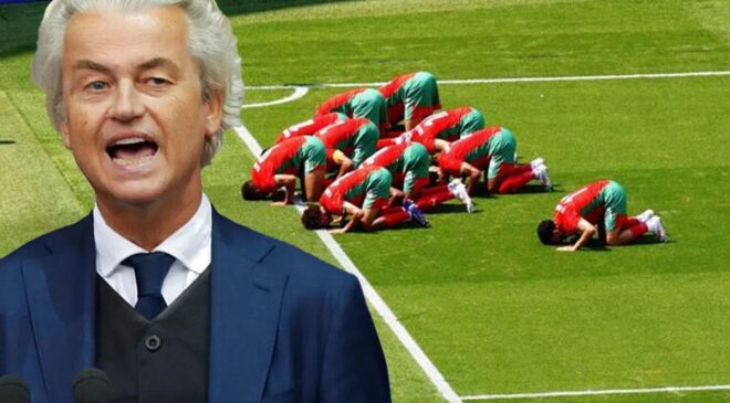 Hollandalı siyasetçi Geert Wilders, Faslı futbolcuların secde ettiği fotoğrafı paylaşıp Allah’a küfretti