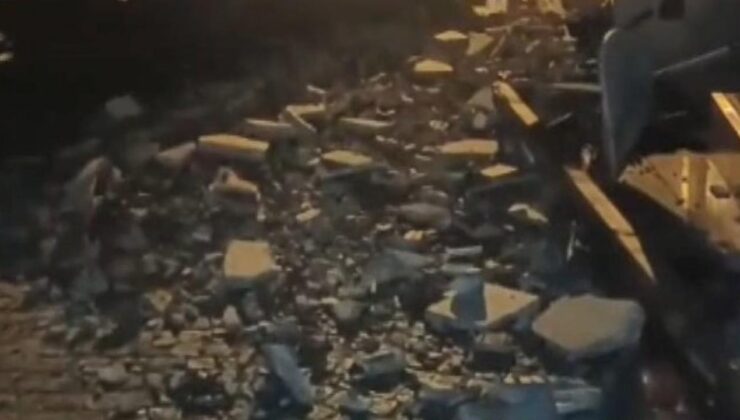 İstanbul’da korku dolu anlar: Beton parçaları yola düştü!