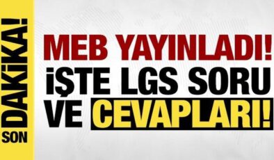 LGS sona erdi! Soru kitapçıkları ve cevap anahtarları yayımlandı