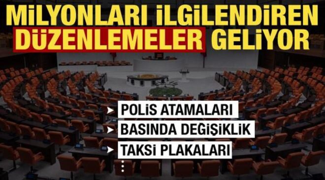 Meclis’te kritik hafta! Milyonları ilgilendiren düzenlemeler geliyor