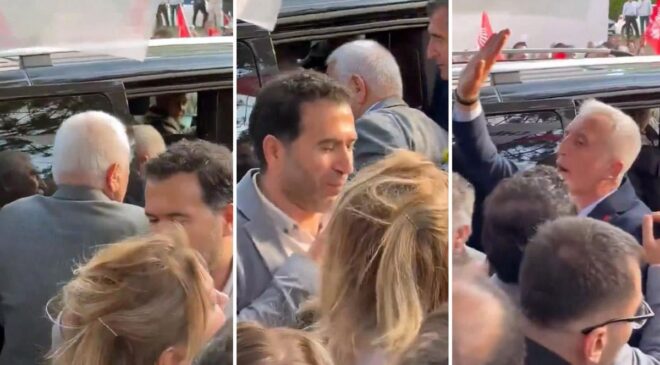 Mitingde büyük gerginlik! Özgür Özel, yuhalanan ismi makam aracına aldı