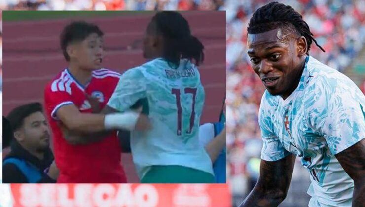 Rafael Leao rakibini yumrukladı, kırmızı kart gördü! Galatasaray’ın gözdesinden olay hareket