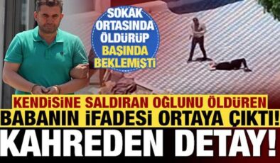 Sokak ortasında oğlunu öldürüp, başında beklemişti: Babanın ifadesinde kahreden detay!