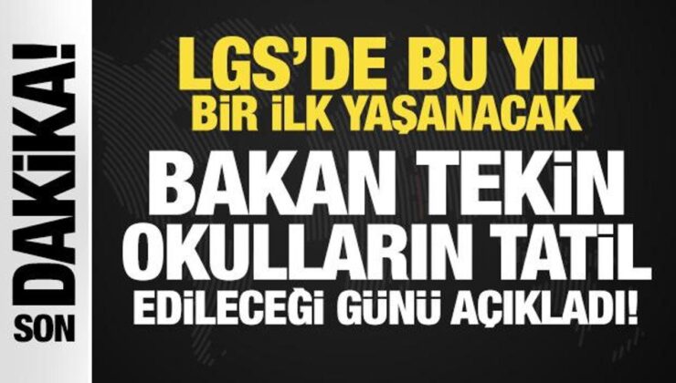 Son Dakika… Milli Eğitim Bakanı Yusuf Tekin açıkladı: Cuma günü okullar tatil edildi