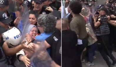 TBMM önünde basın açıklaması yapmak isteyen öğretmenlere polis müdahalesi