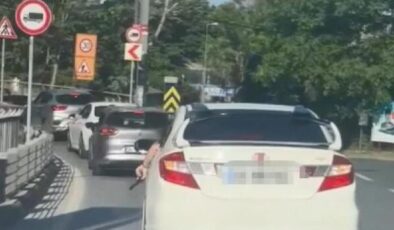 Trafikte silah gösteren şüpheli yakalandı! Silah oyuncak çıktı