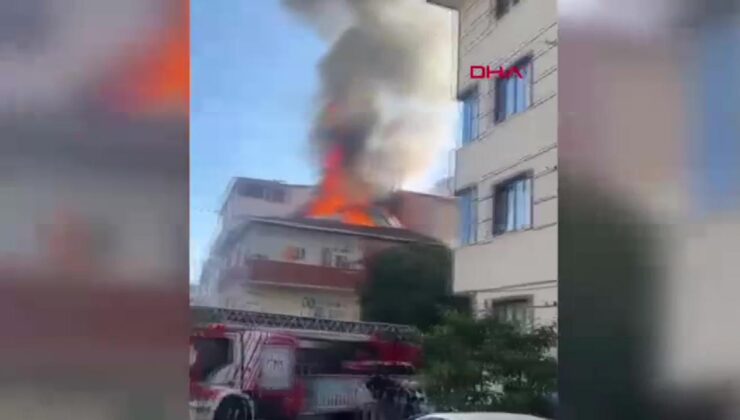 Yangın çıkan daire, kullanılamaz hale geldi
