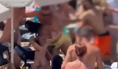 Yanlışlıkla şezlonguna oturan 13 yaşındaki kız çocuğuna saldırdı, otel savaş alanına döndü