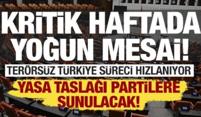 TBMM’de kritik hafta: Terörsüz Türkiye taslağı partilere sunulacak!